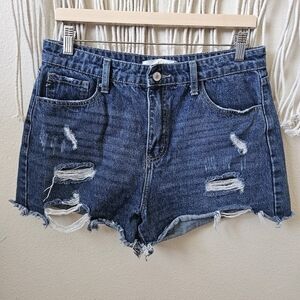 KanCan Denim Shorts Distressed High-Waisted 11/29